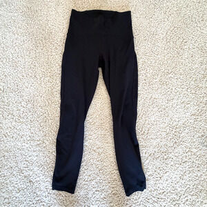 Lululemon Train Times Mesh Leggings 25" Black Luxtreme High Rise Size 6 Gorpcore